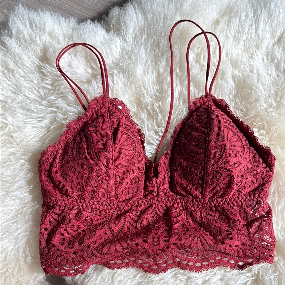 Red Lace Bralette - Picture 3 of 3